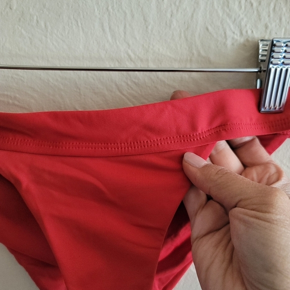 NWT Andie Swim, The Banded Cheeky Bikini Bottom, Cherry Red, Size XS - Picture 6 of 8
